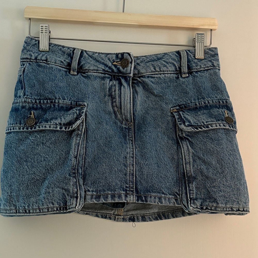 Garage Blue Denim Mini Skirt